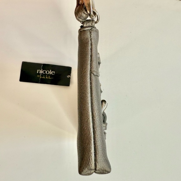 NICOLE MILLER NWT Gunmetal Grey Faux Leather Wristlet Wallet Combo NEW WITH TAGS - Picture 5 of 15